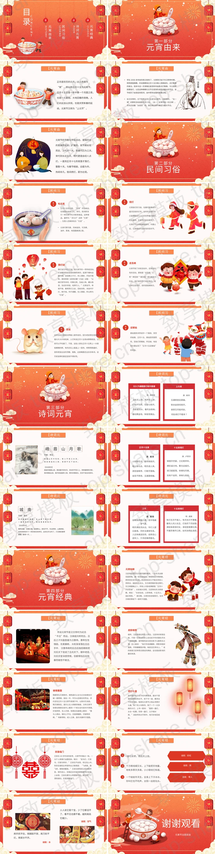 图片[2]-红色喜庆卡通风格元宵节主题班会PPT模板 - 致享TOP-SHARE-致享TOP-SHARE