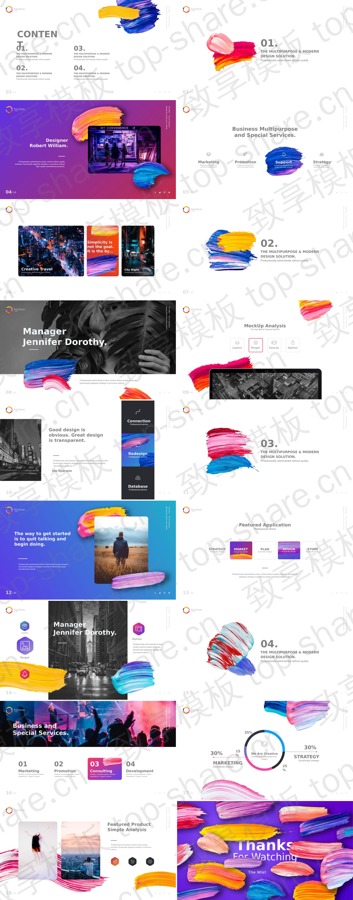 图片[2]-油画颜料笔刷背景欧美风商务汇报PPT模板 - 致享TOP-SHARE-致享TOP-SHARE