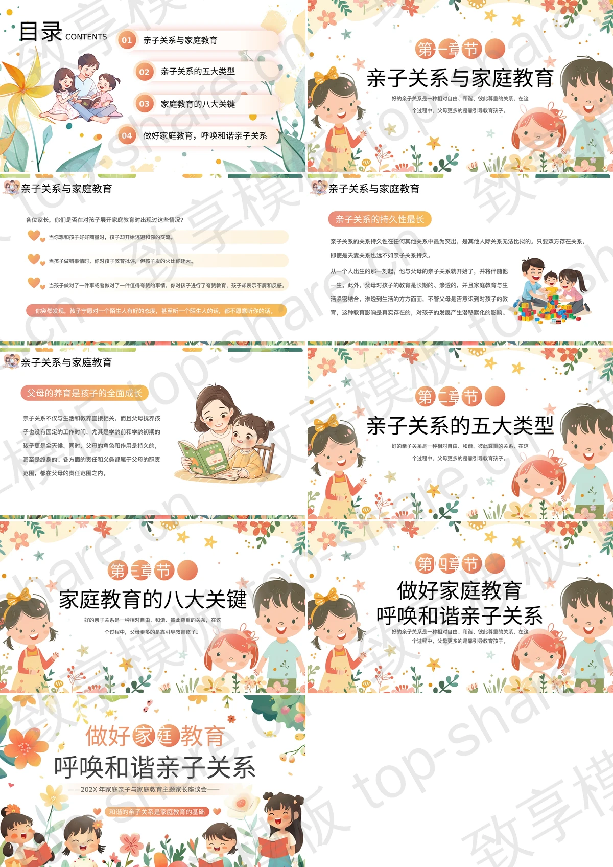 图片[2]-“做好家庭教育呼唤和谐亲子关系”家庭亲子与家庭教育主题家长座谈会PPT模板 - 致享TOP-SHARE-致享TOP-SHARE