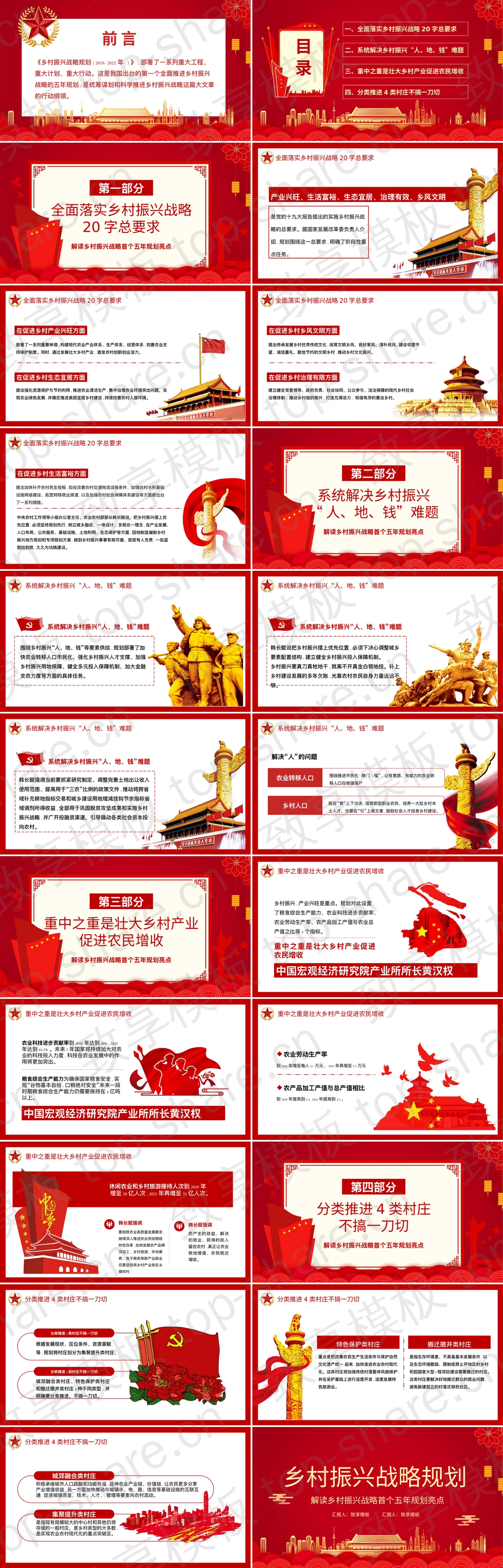 图片[2]-红色天安门背景乡村振兴战略规划政策解读PPT模板 - 致享TOP-SHARE-致享TOP-SHARE