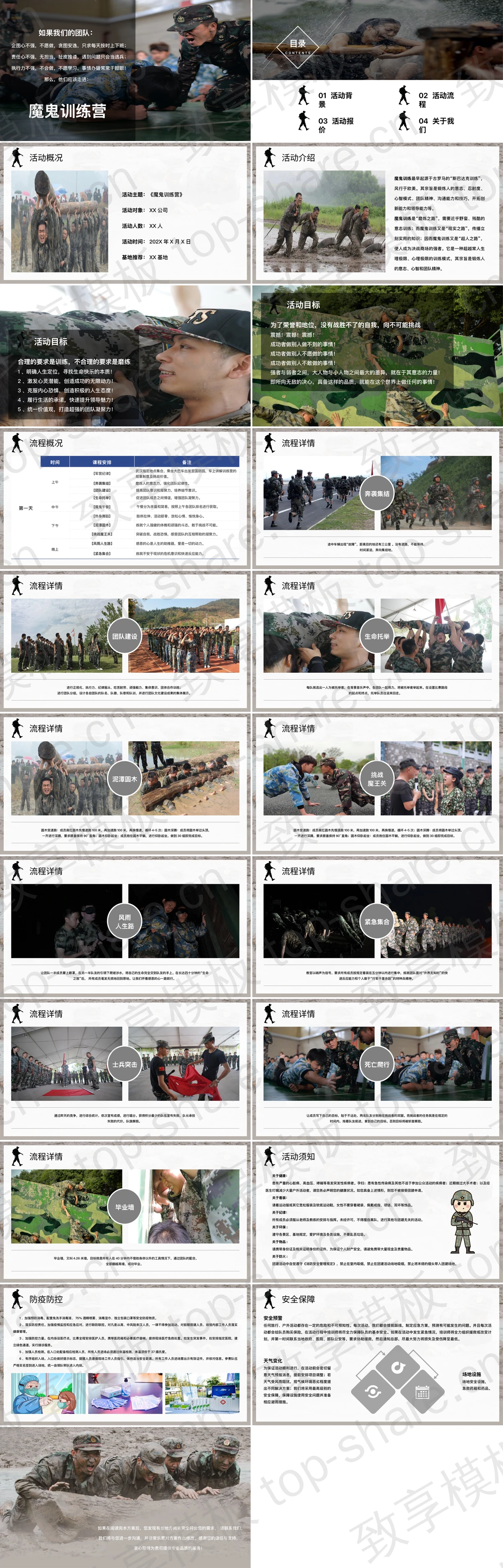 图片[2]-军事魔鬼训练营公司活动方案PPT模板 - 致享TOP-SHARE-致享TOP-SHARE