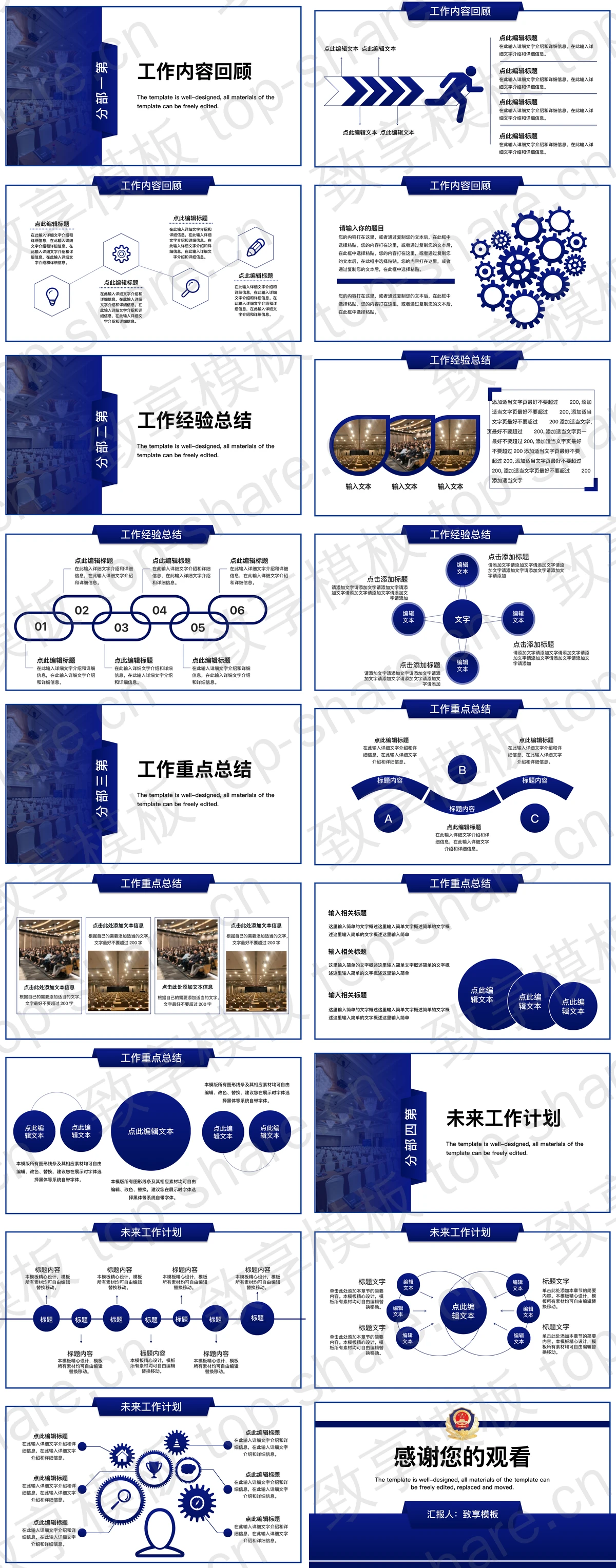图片[2]-蓝色警徽背景的简约公安述职报告PPT模板 - 致享TOP-SHARE-致享TOP-SHARE