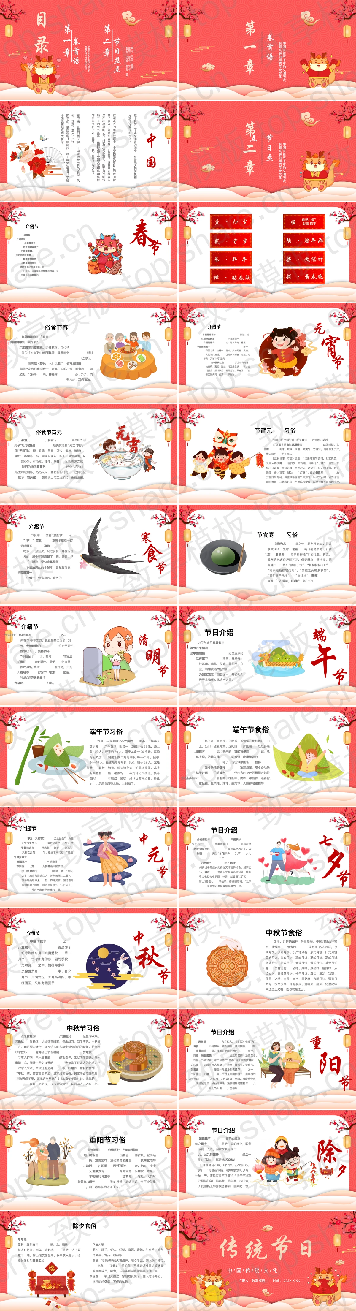 图片[2]-红色古典中国风中国传统节日介绍PPT模板 - 致享TOP-SHARE-致享TOP-SHARE