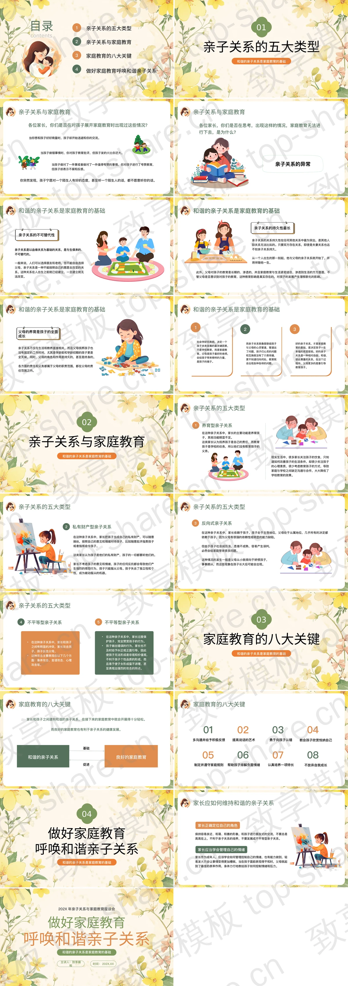 图片[2]-“做好家庭教育呼唤和谐亲子关系”亲子关系与家庭教育座谈会PPT模板 - 致享TOP-SHARE-致享TOP-SHARE