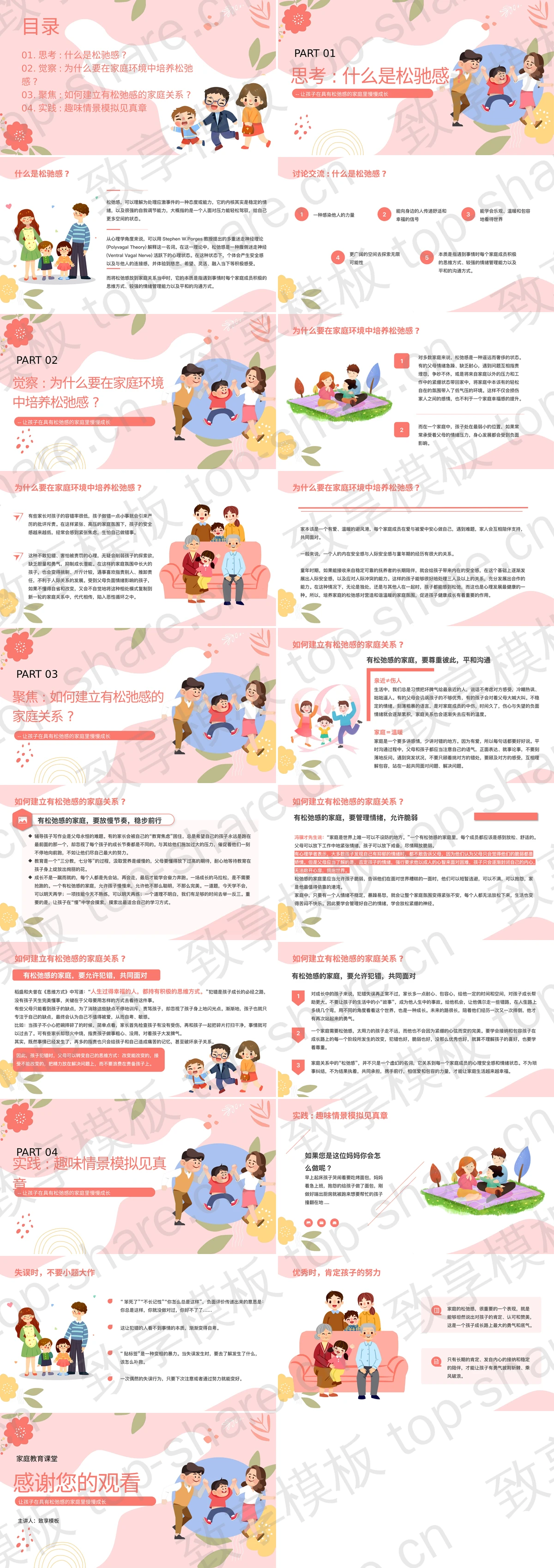 图片[2]-精美卡通风格“养娃要有松弛感”家庭教育课堂PPT模板 - 致享TOP-SHARE-致享TOP-SHARE
