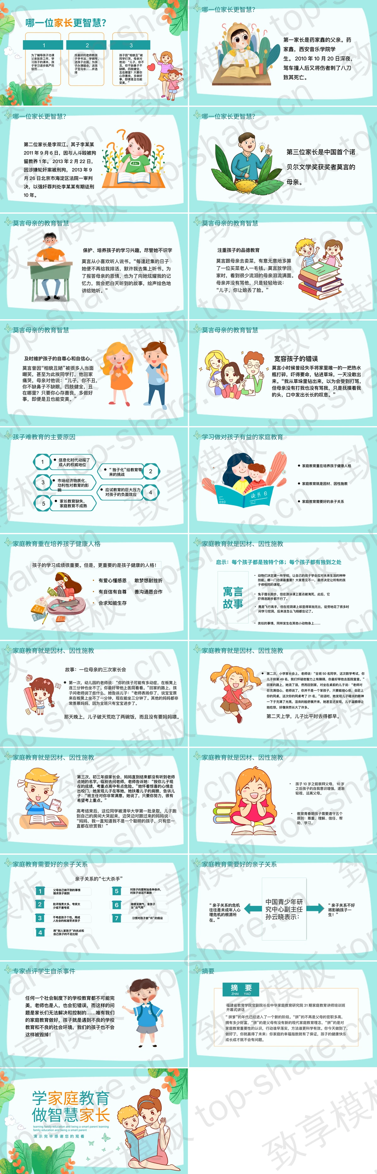 图片[2]-“学家庭教育做智慧家长”家庭亲子教育讲座PPT模板 - 致享TOP-SHARE-致享TOP-SHARE