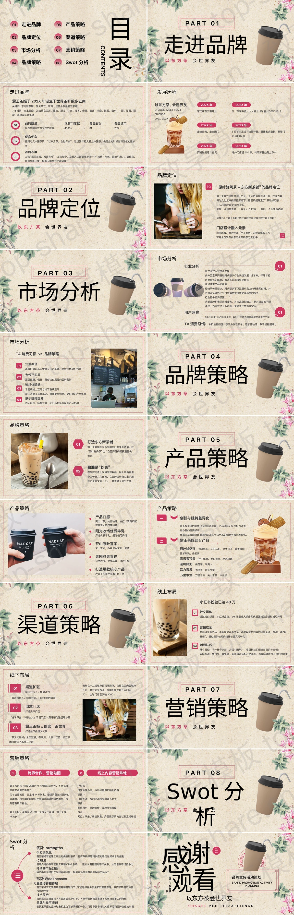 图片[2]-复古风霸王茶姬品牌宣传活动策划PPT模板 - 致享TOP-SHARE-致享TOP-SHARE