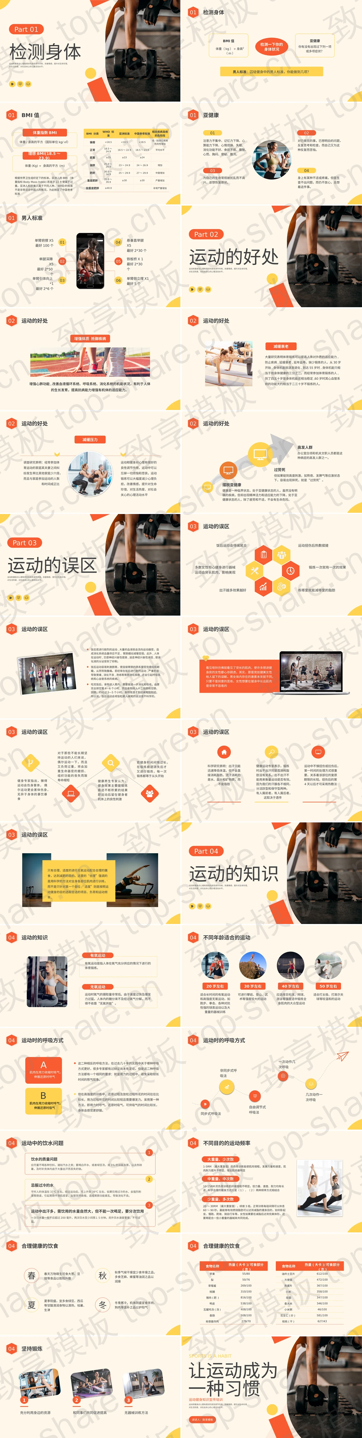 图片[2]-“让运动成为一种习惯”运动健身知识宣传培训PPT模板 - 致享TOP-SHARE-致享TOP-SHARE