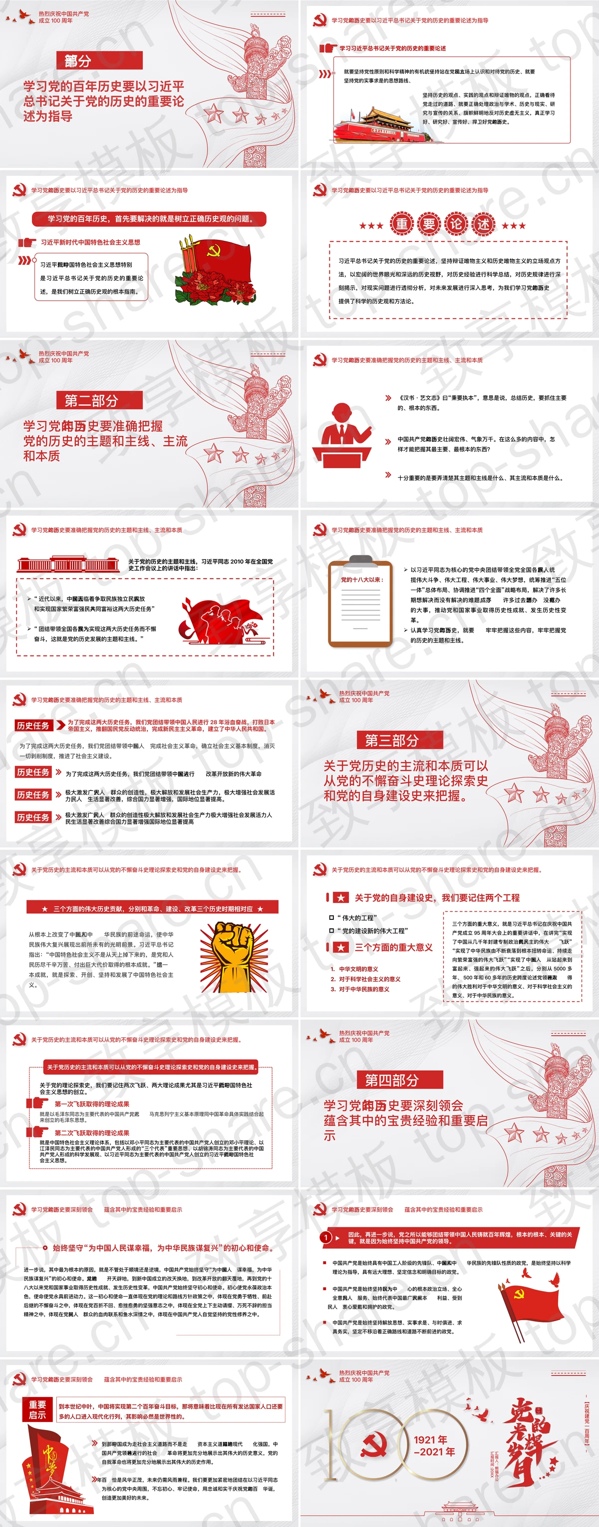 图片[2]-建党百年党史学习PPT下载 - 致享TOP-SHARE-致享TOP-SHARE