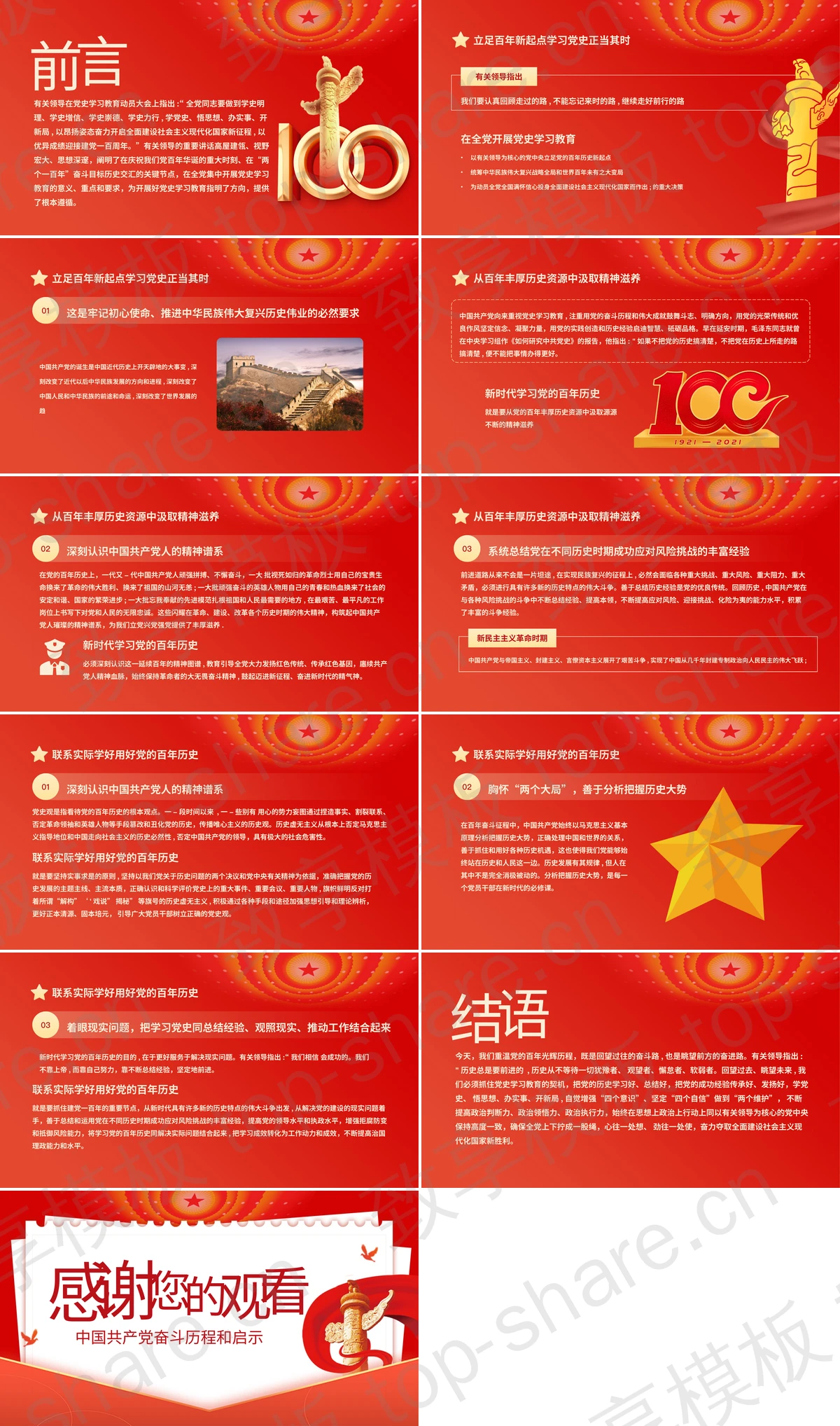 图片[2]-建党100周年百年潮起共读史PPT下载 - 致享TOP-SHARE-致享TOP-SHARE