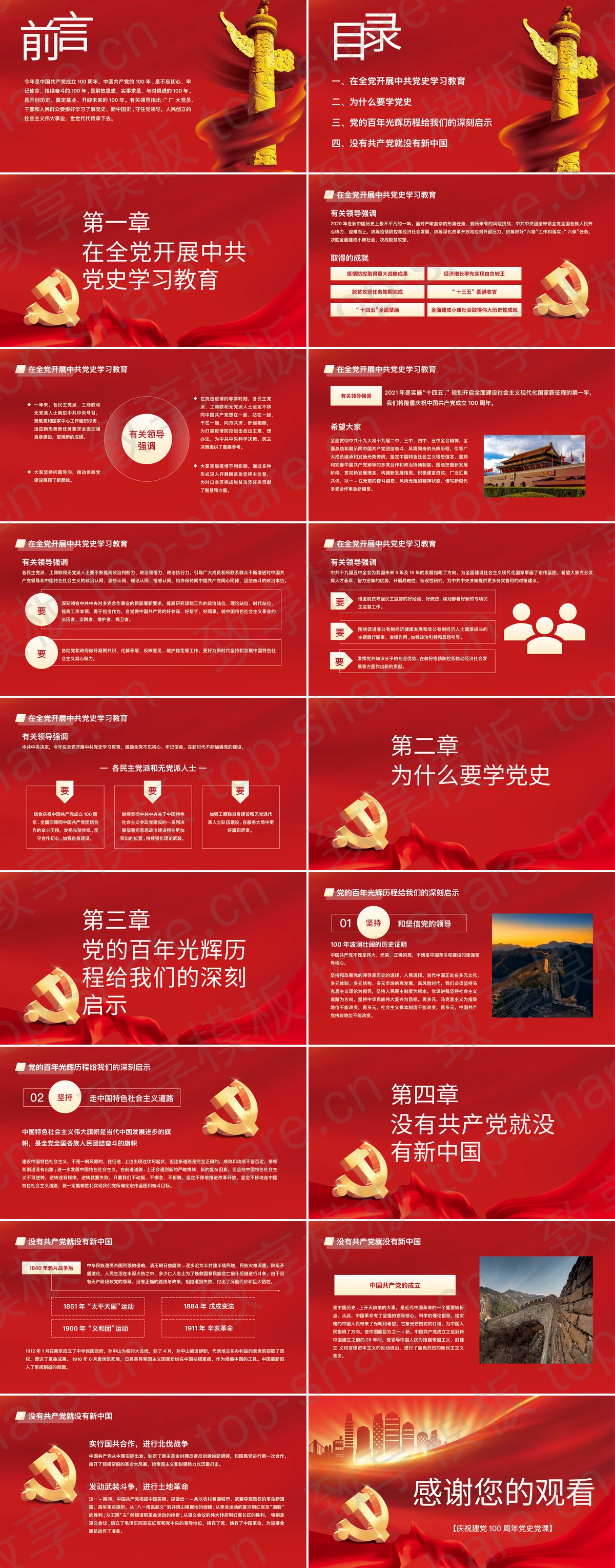 图片[2]-学好百年党史庆祝建党100周年党史党课PPT下载 - 致享TOP-SHARE-致享TOP-SHARE