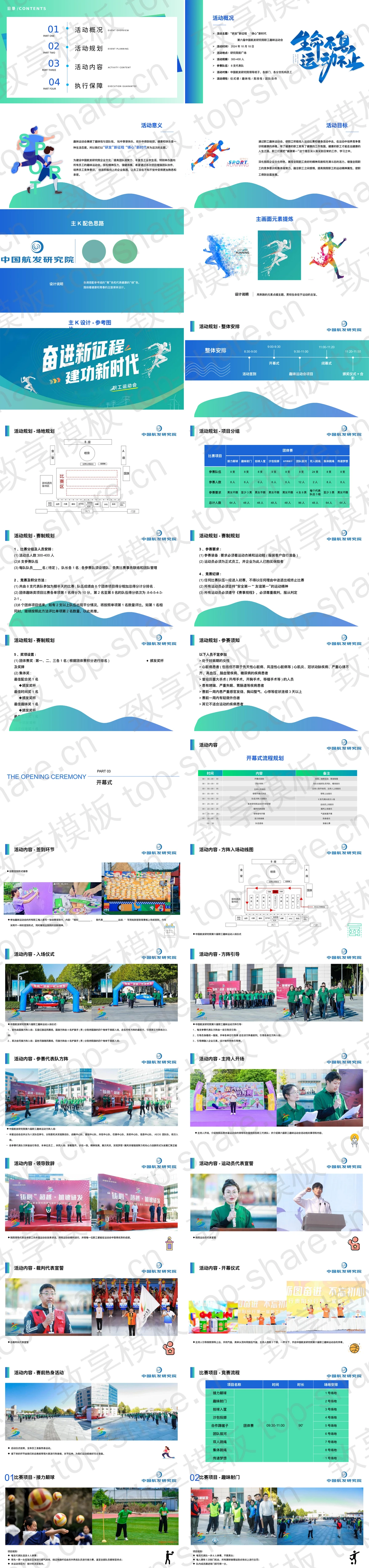 图片[2]-绿色“研发新征程铸心新时代”职工趣味运动会PPT模板 - 致享TOP-SHARE-致享TOP-SHARE
