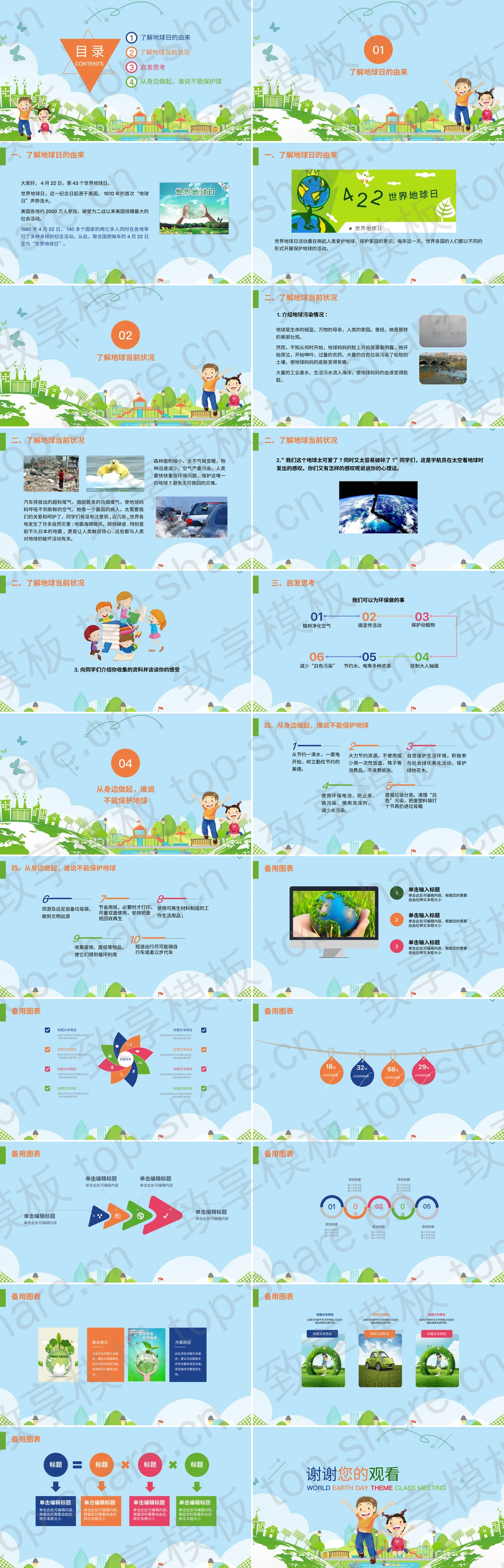 图片[2]-世界地球日主题班会PPT模板 - 致享TOP-SHARE-致享TOP-SHARE