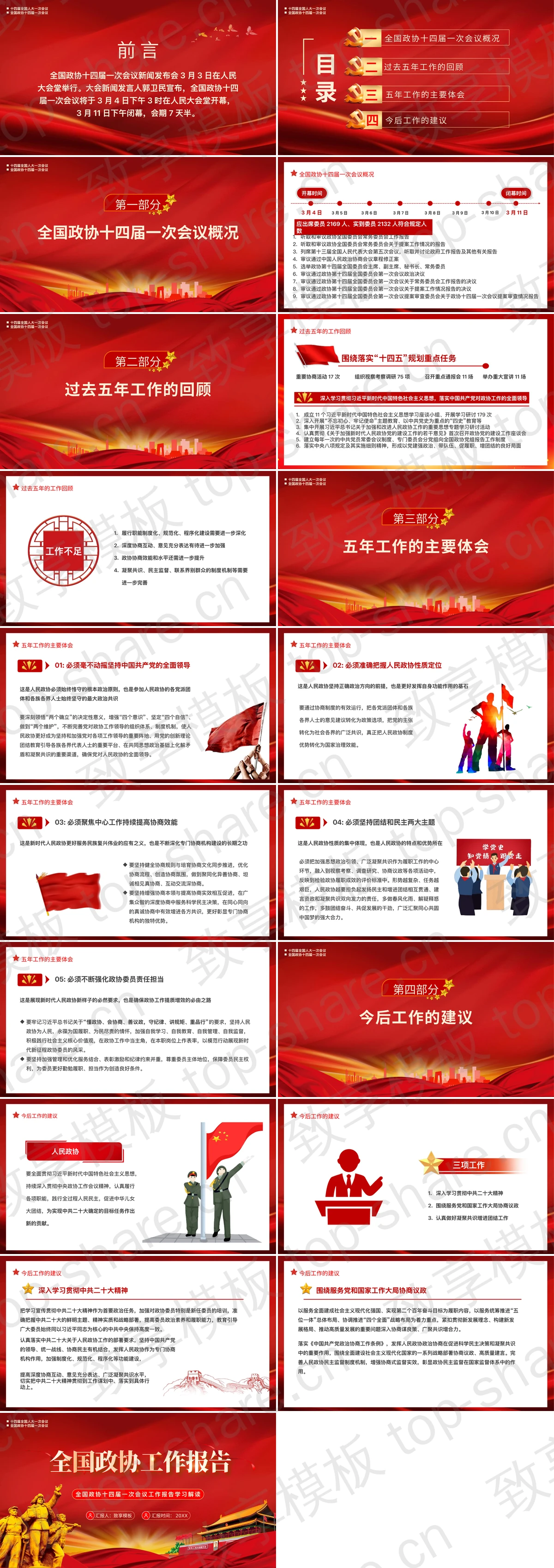 图片[2]-红色大气党政风全国政协工作报告学习解读PPT模板 - 致享TOP-SHARE-致享TOP-SHARE