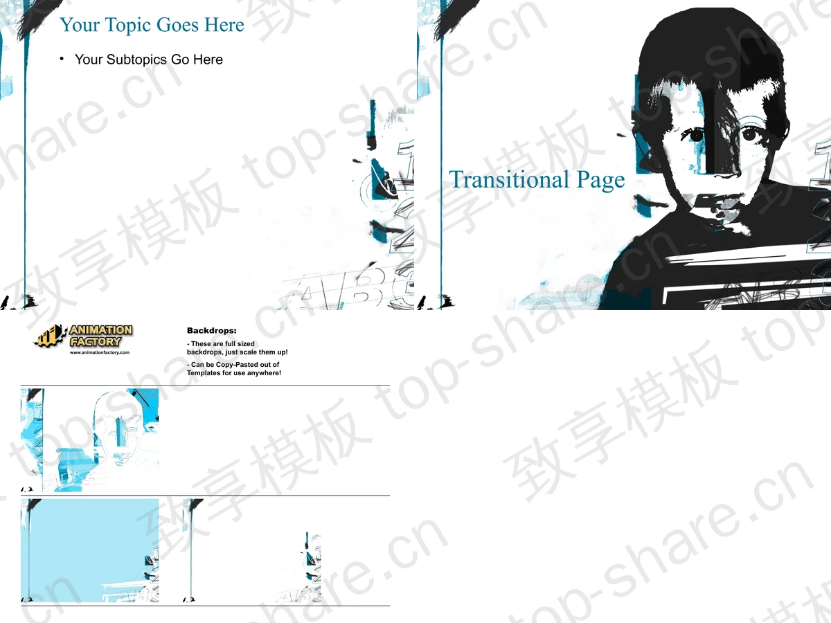 图片[2]-抽象艺术PPT模板下载 - 致享TOP-SHARE-致享TOP-SHARE