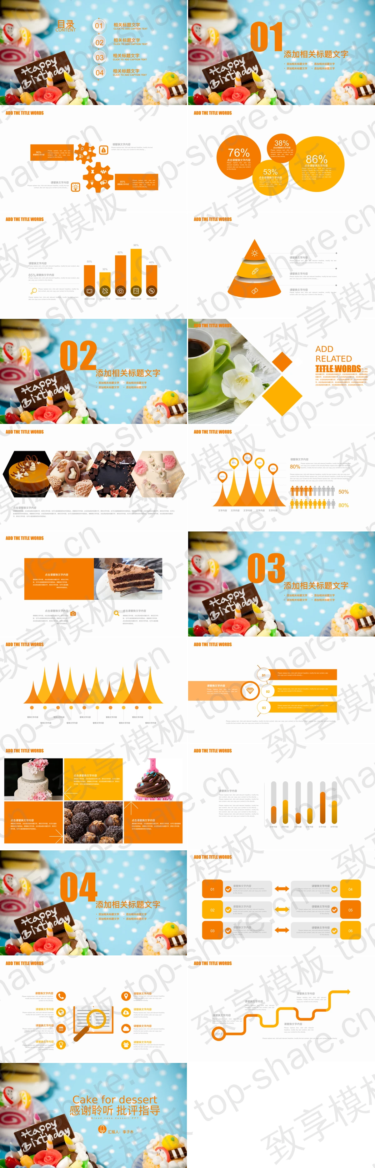 图片[2]-Happy birthday生日快乐PPT模板 - 致享TOP-SHARE-致享TOP-SHARE