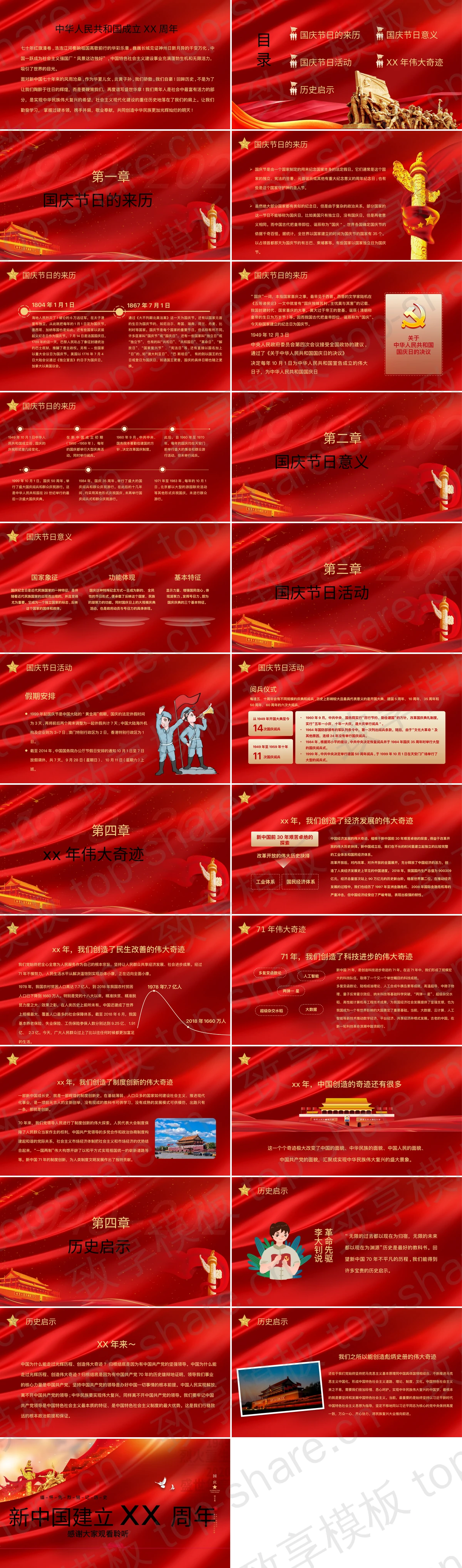 图片[2]-红色大气新中国建立XX周年国庆节活动策划PPT模板 - 致享TOP-SHARE-致享TOP-SHARE