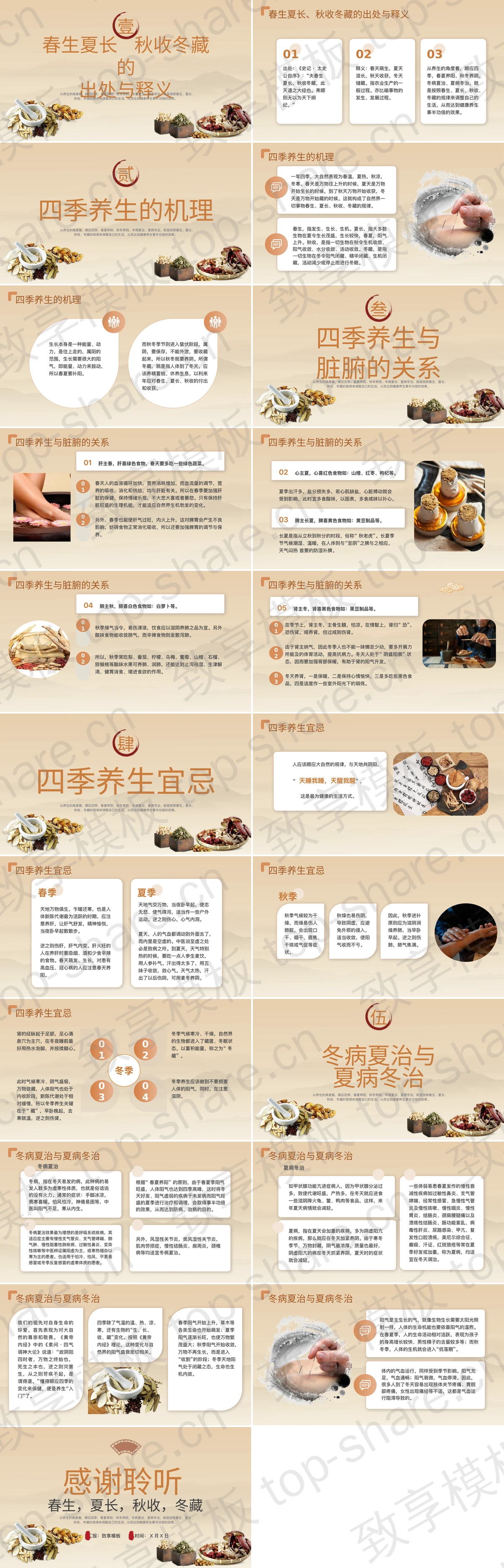 图片[2]-古典中国风中医四季养生PPT模板 - 致享TOP-SHARE-致享TOP-SHARE