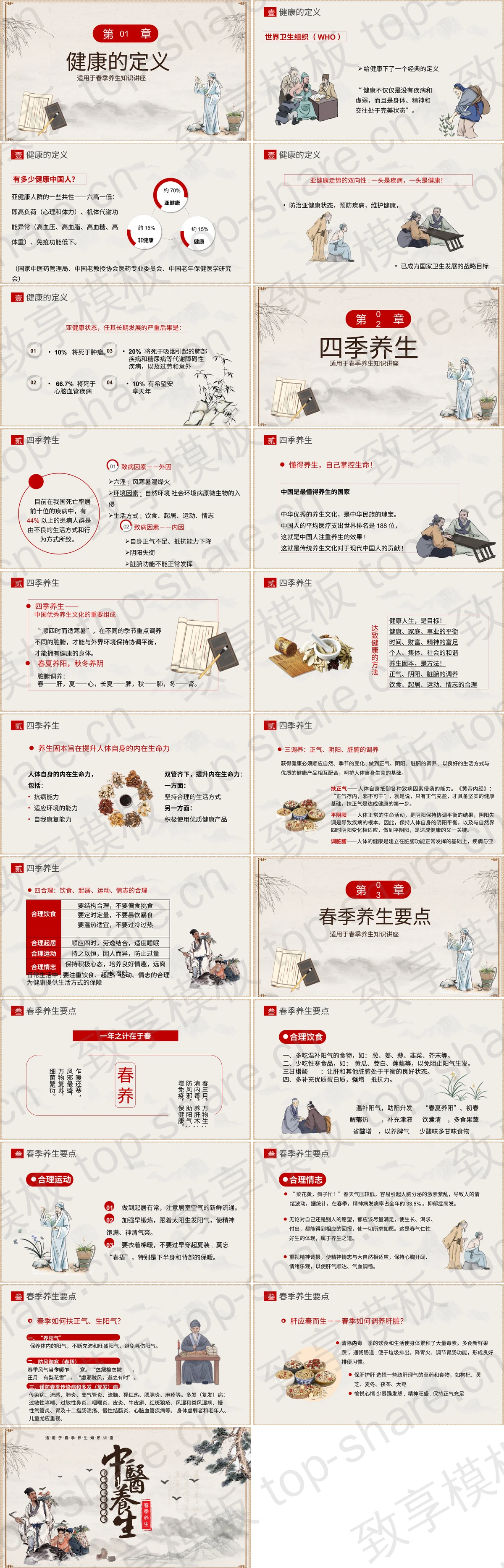 图片[2]-古典国风春季中医养生知识讲座PPT模板 - 致享TOP-SHARE-致享TOP-SHARE