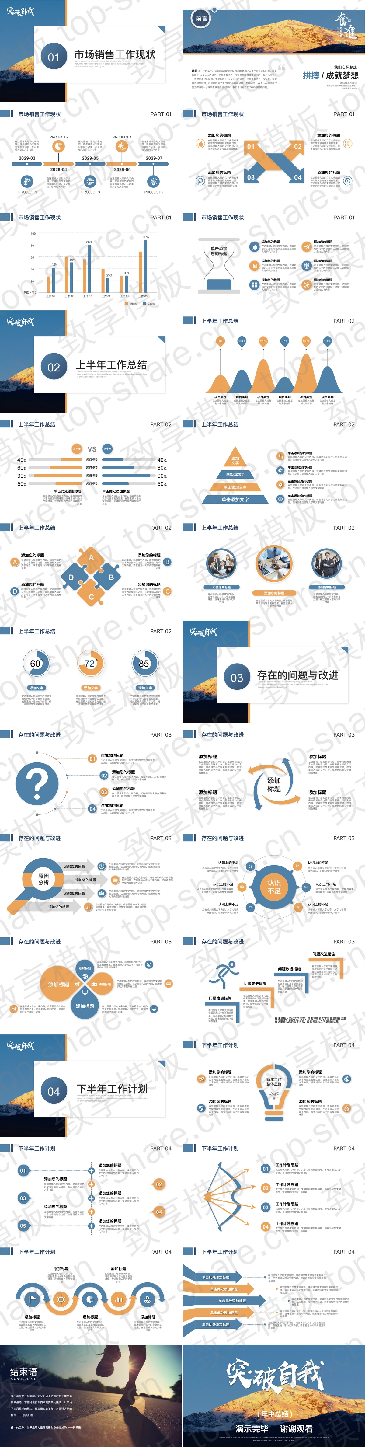 图片[2]-高山背景的销售部上半年工作总结计划PPT模板下载 - 致享TOP-SHARE-致享TOP-SHARE