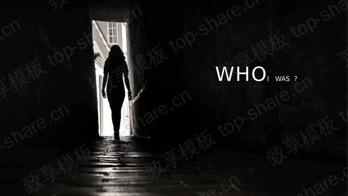 黑白欧美人物背景个性PPT模板下载-致享TOP-SHARE