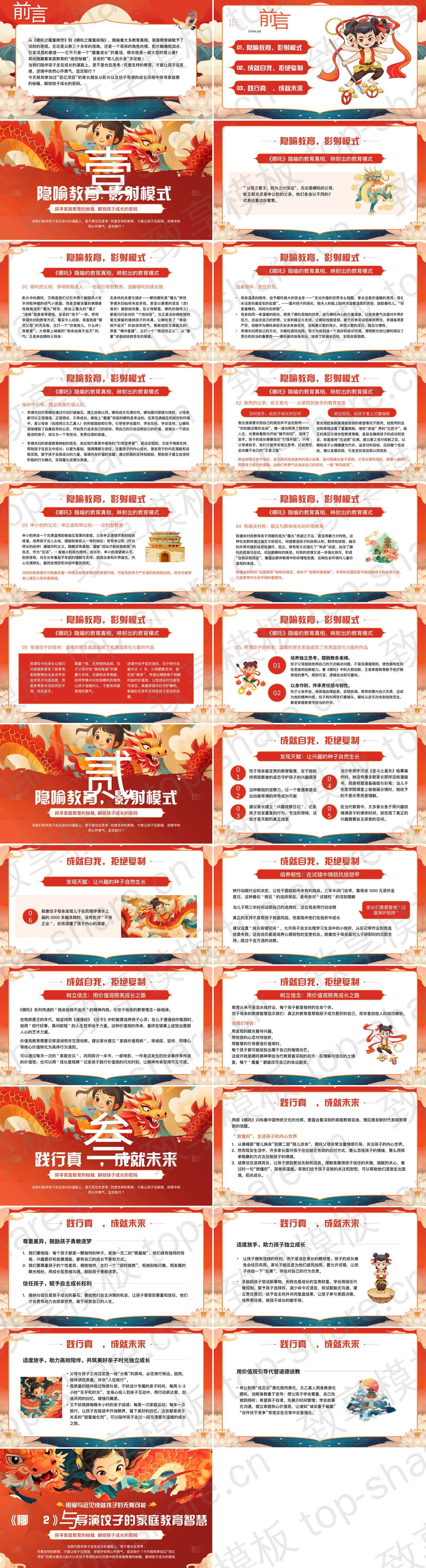 图片[2]-红色国潮风《哪吒2》与导演饺子的家庭教育智慧PPT模板下载 - 致享TOP-SHARE-致享TOP-SHARE