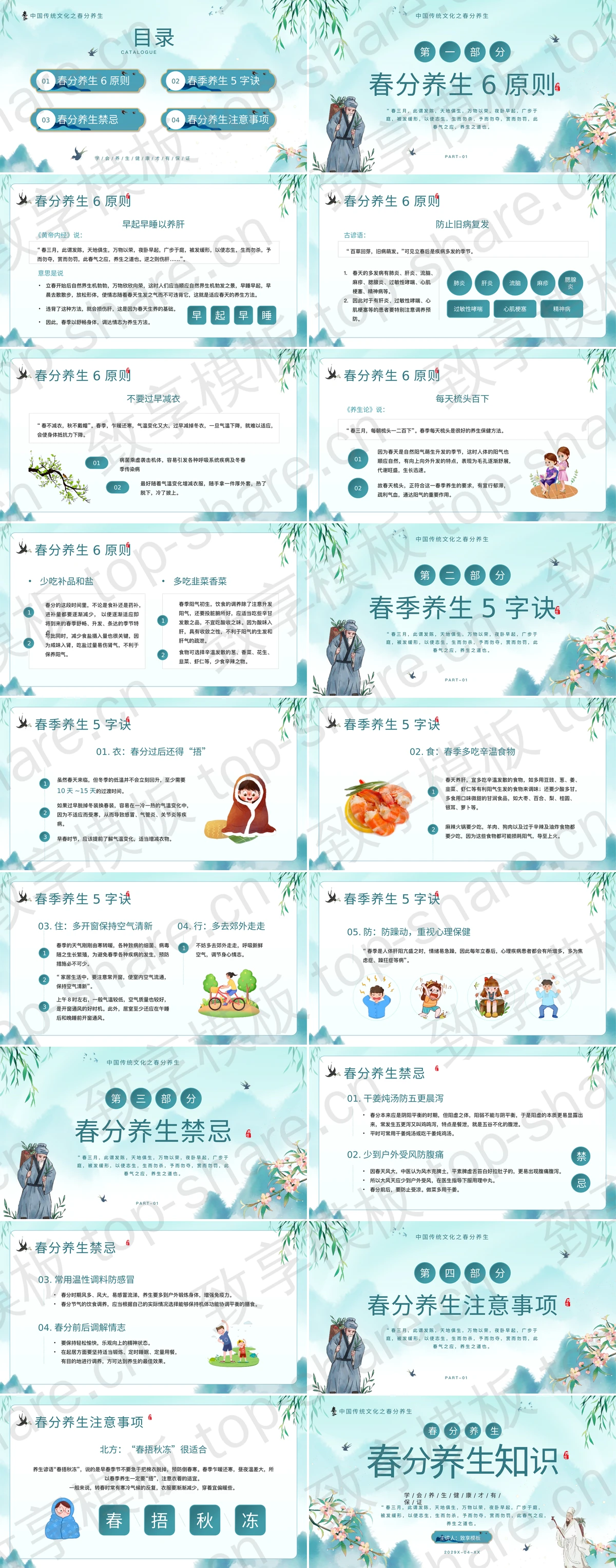 图片[2]-青色水墨国风春分养生知识讲座PPT模板 - 致享TOP-SHARE-致享TOP-SHARE