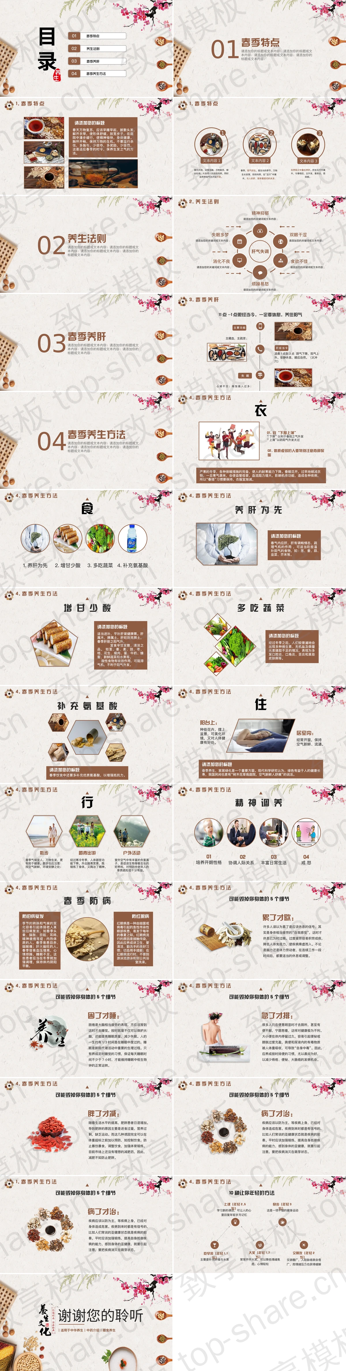 图片[2]-春季养生保健知识宣传教育PPT模板 - 致享TOP-SHARE-致享TOP-SHARE