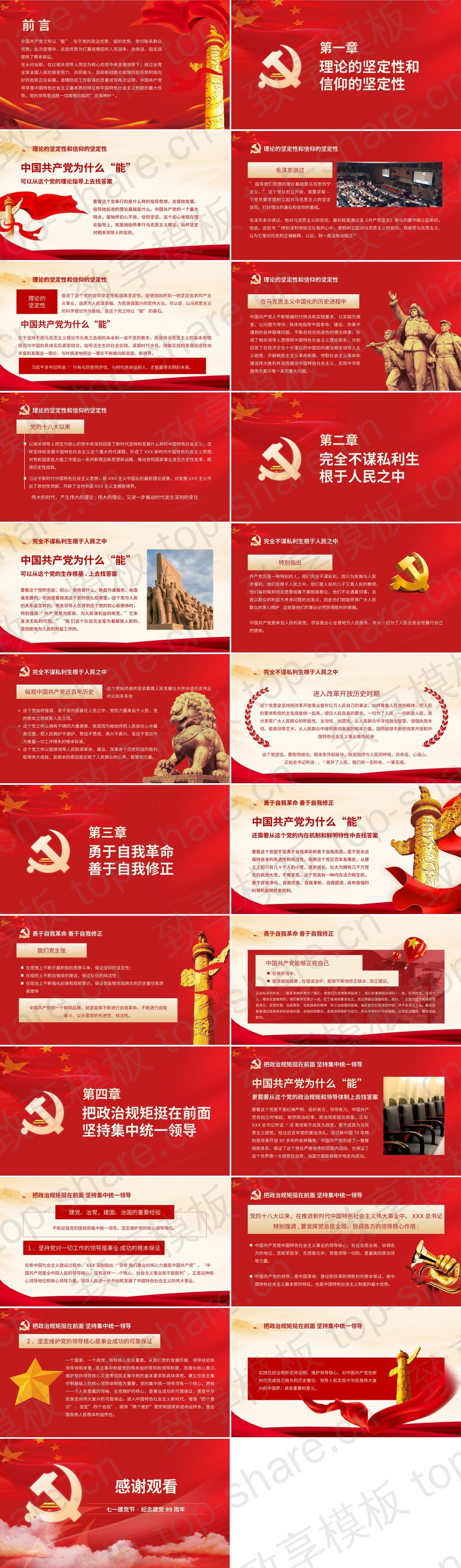 图片[2]-建党99周年建党节PPT模板 - 致享TOP-SHARE-致享TOP-SHARE