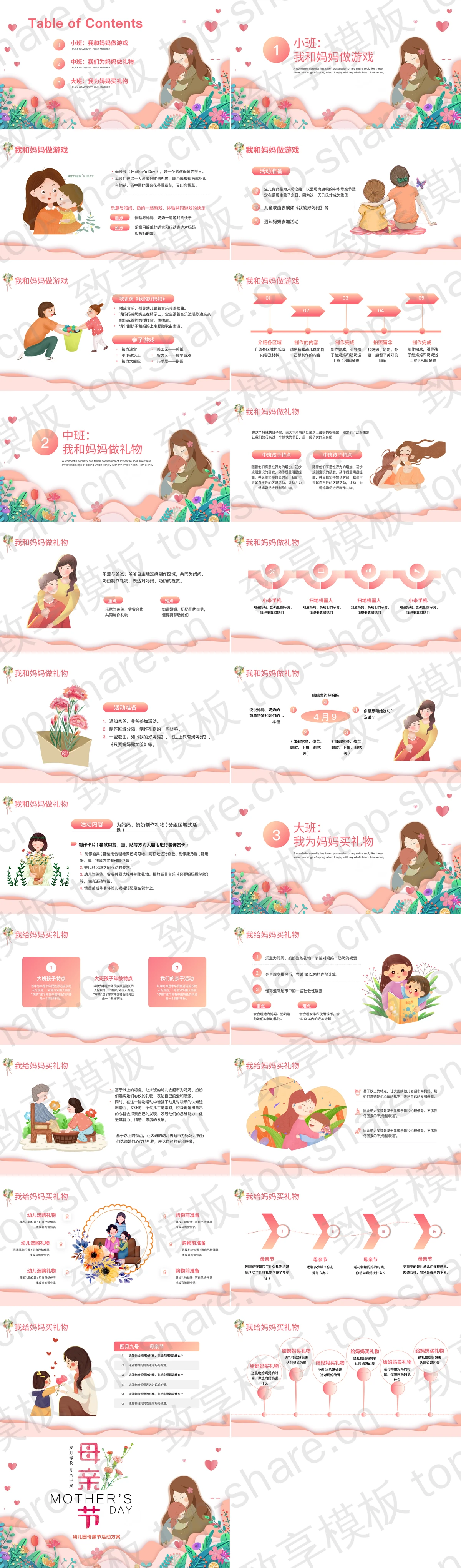 图片[2]-多彩卡通风格的幼儿园母亲节活动方案PPT模板 - 致享TOP-SHARE-致享TOP-SHARE