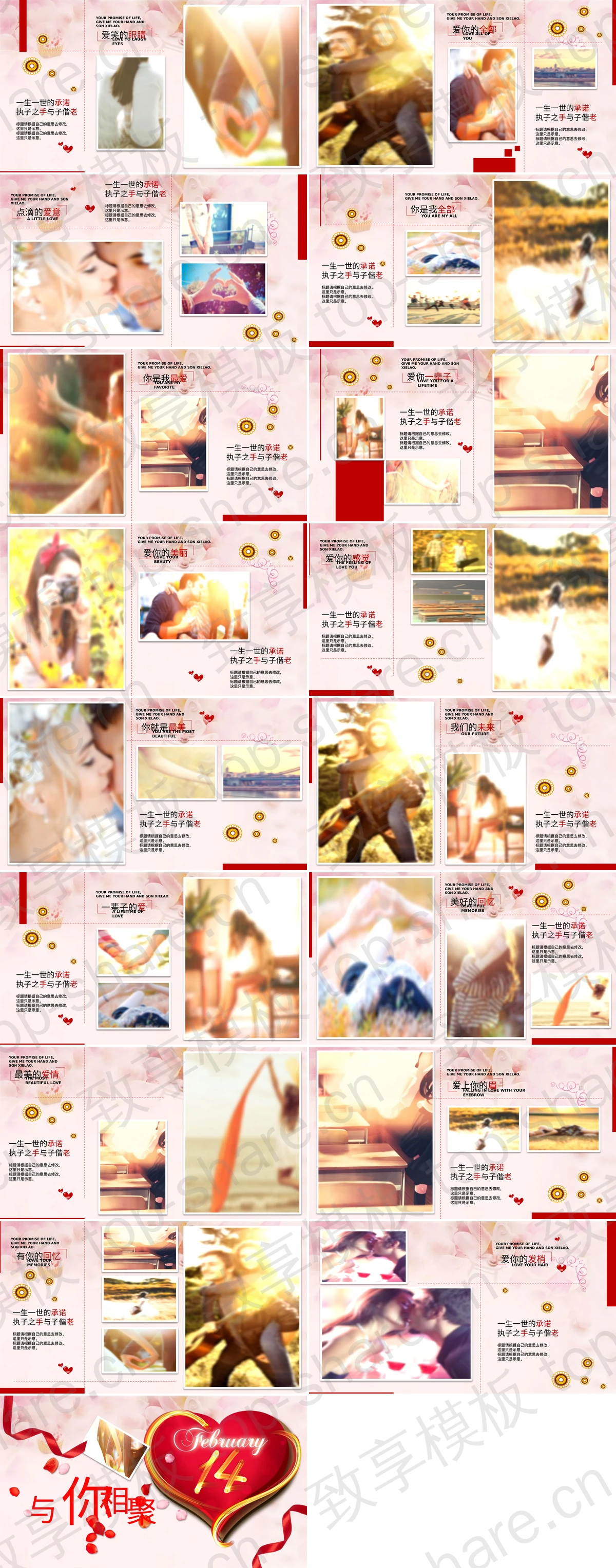 图片[2]-执子之手与子偕老情人节PPT模板 - 致享TOP-SHARE-致享TOP-SHARE