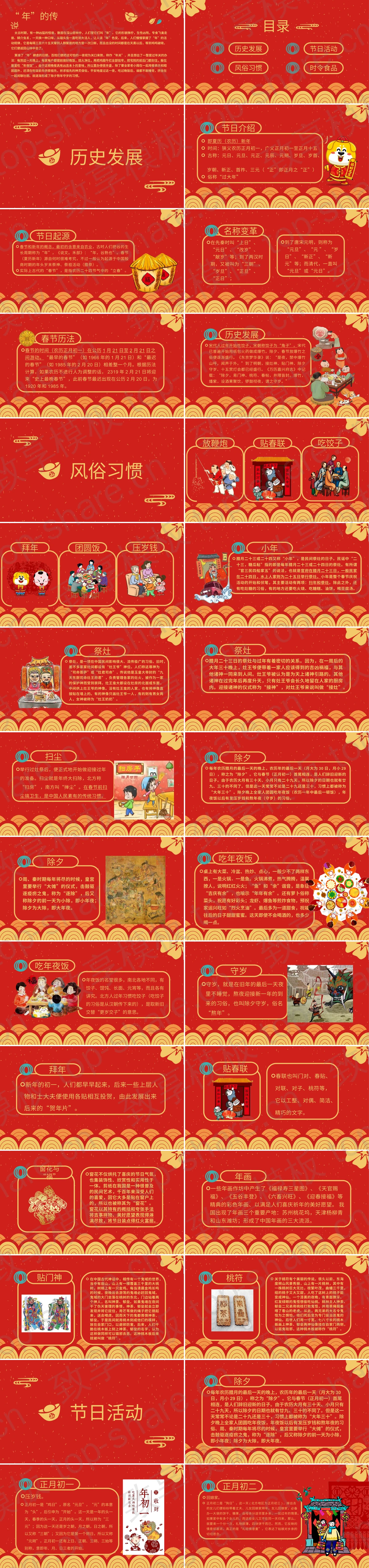 图片[2]-红色古典春节习俗传统文化介绍PPT模板 - 致享TOP-SHARE-致享TOP-SHARE