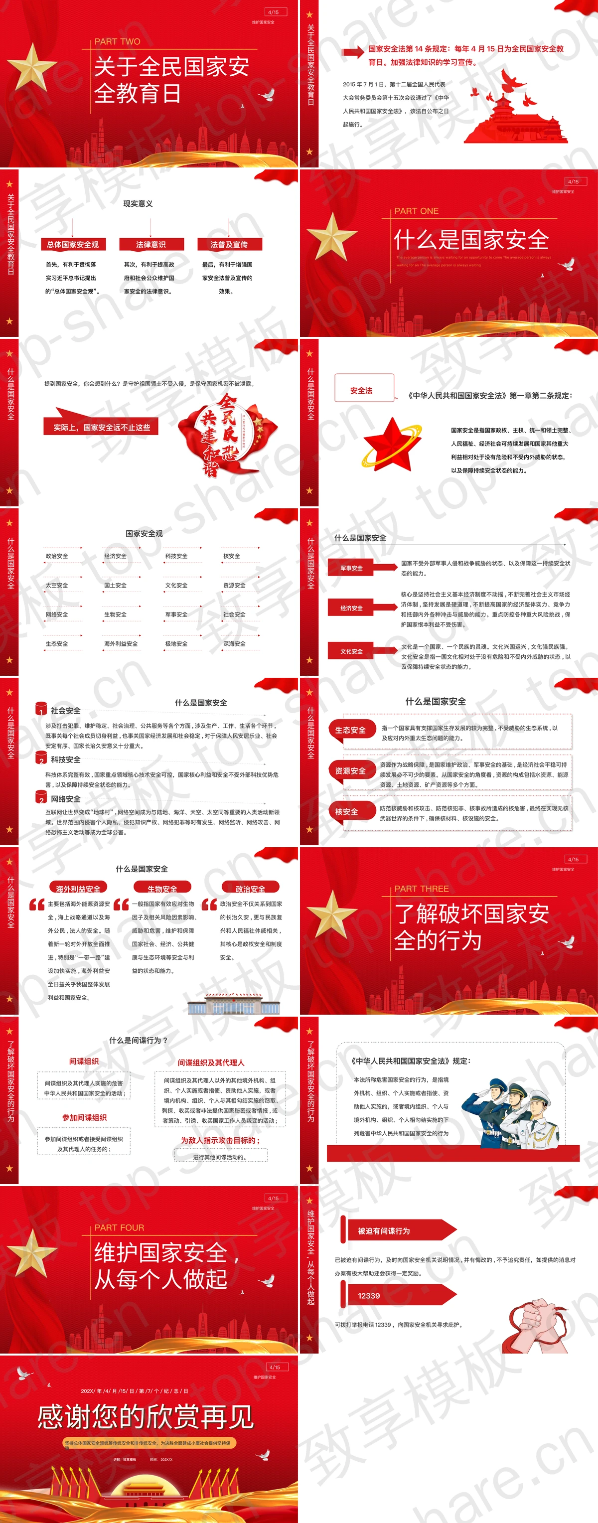 图片[2]-红色天安门背景全民国家安全教育日专题讲座PPT模板 - 致享TOP-SHARE-致享TOP-SHARE