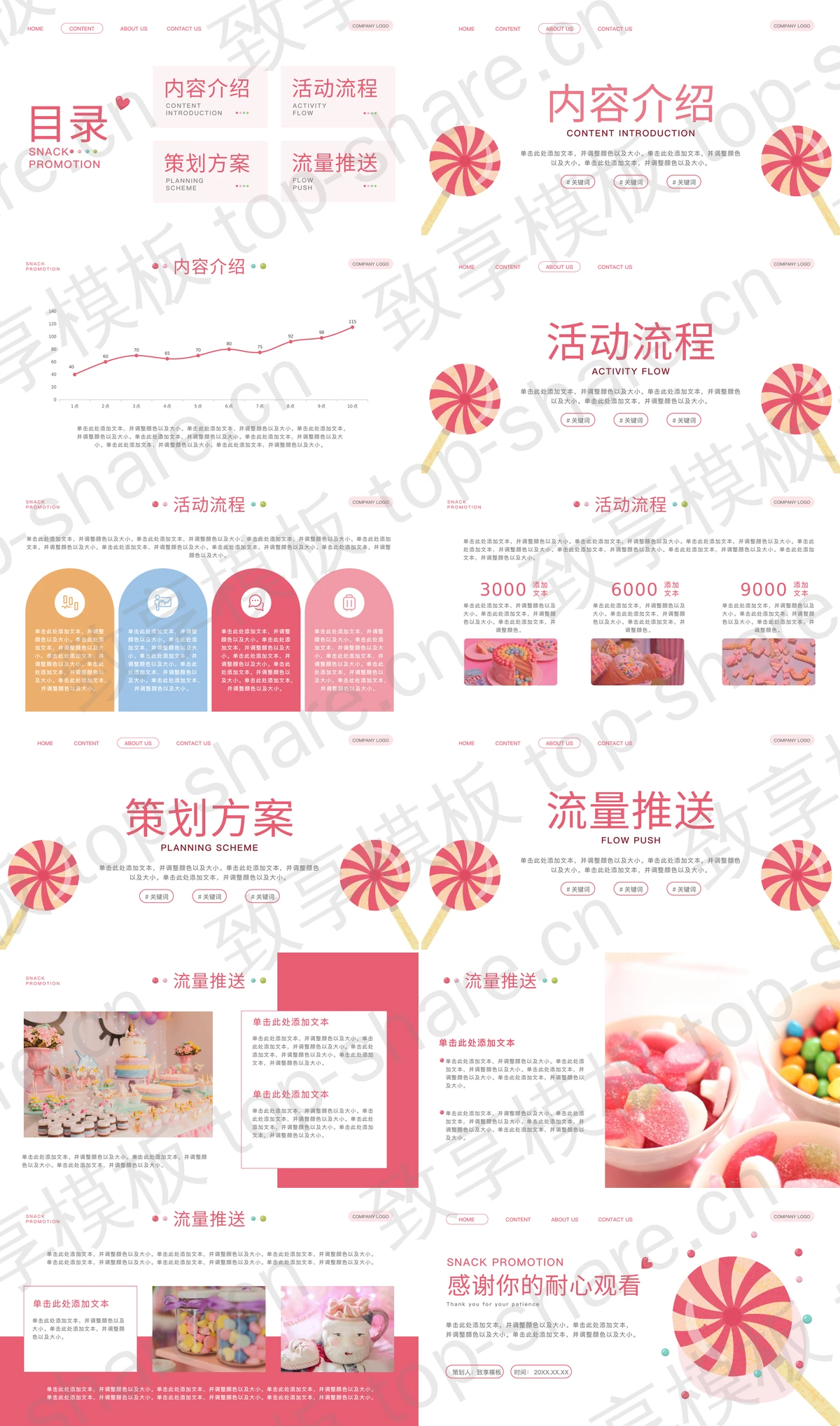 图片[2]-粉色卡通糖果背景的“零食大促”短视频直播活动策划PPT模板下载 - 致享TOP-SHARE-致享TOP-SHARE