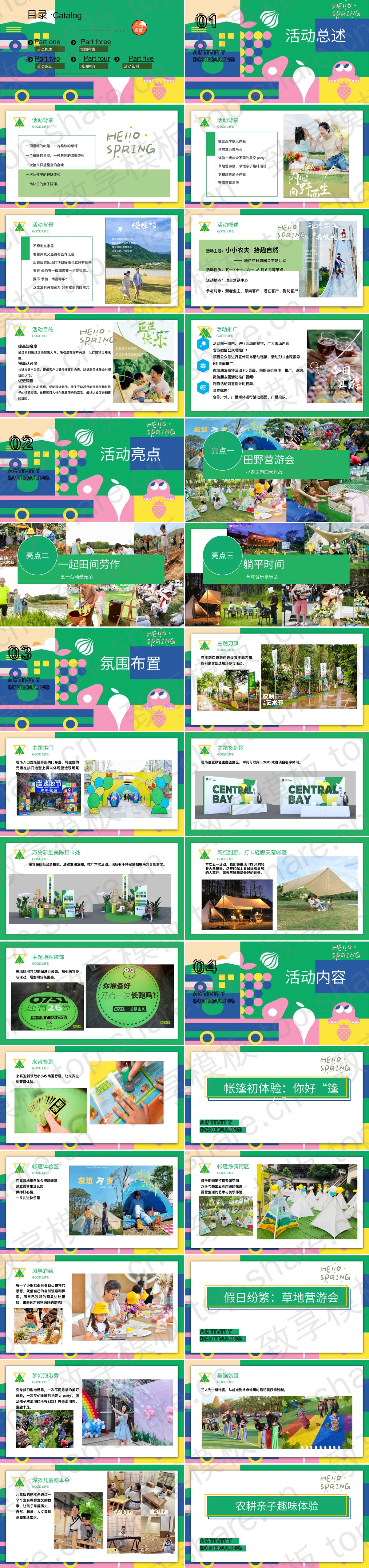 图片[2]-多彩卡通风格“小小农夫拾趣自然”地产甜野游园会主题活动PPT模板 - 致享TOP-SHARE-致享TOP-SHARE