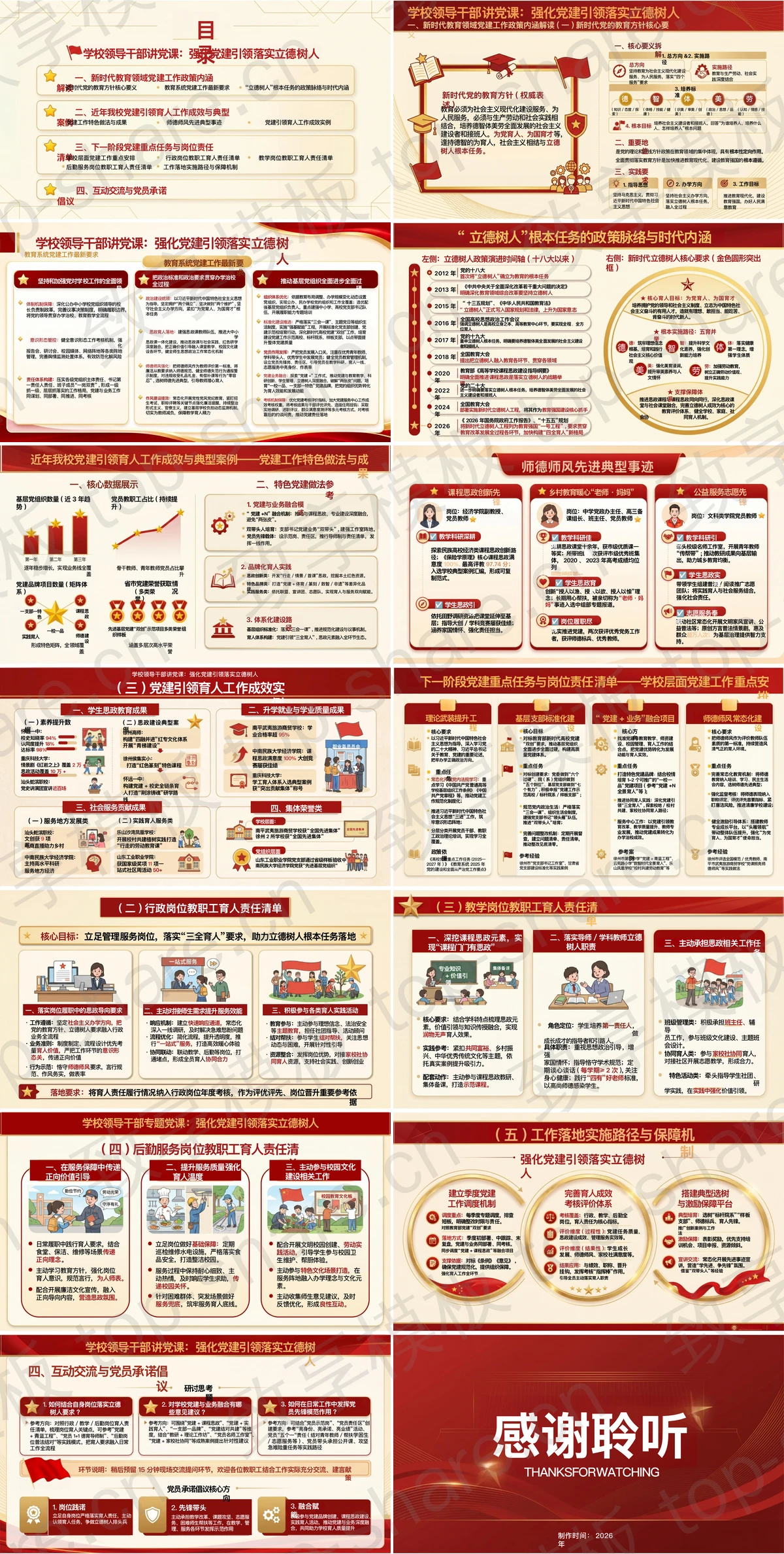 图片[2]-强化党建引领落实立德树人PPT模板 - 致享TOP-SHARE-致享TOP-SHARE