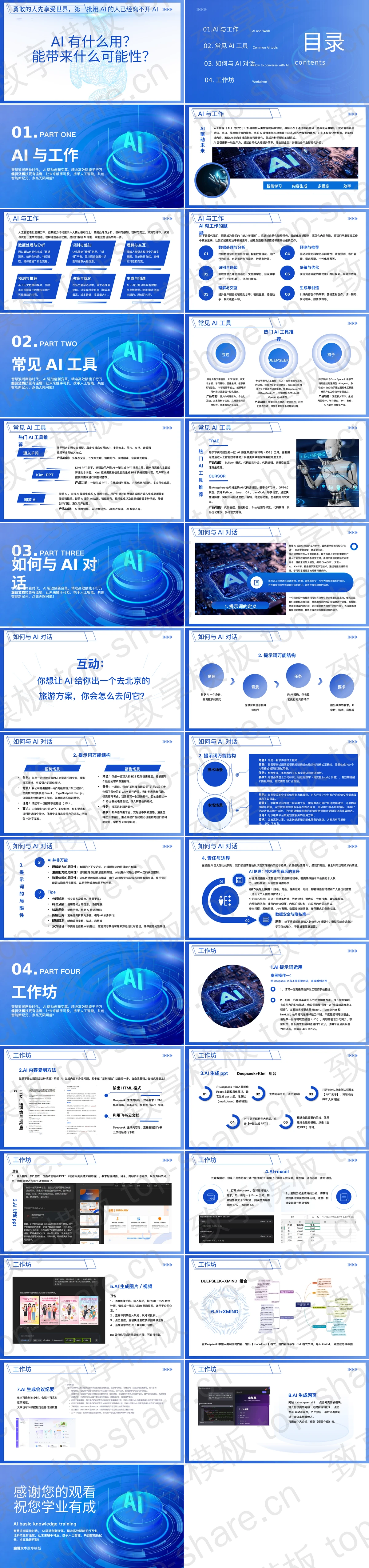 图片[2]-蓝色科技风AI基础知识培训PPT模板 - 致享TOP-SHARE-致享TOP-SHARE