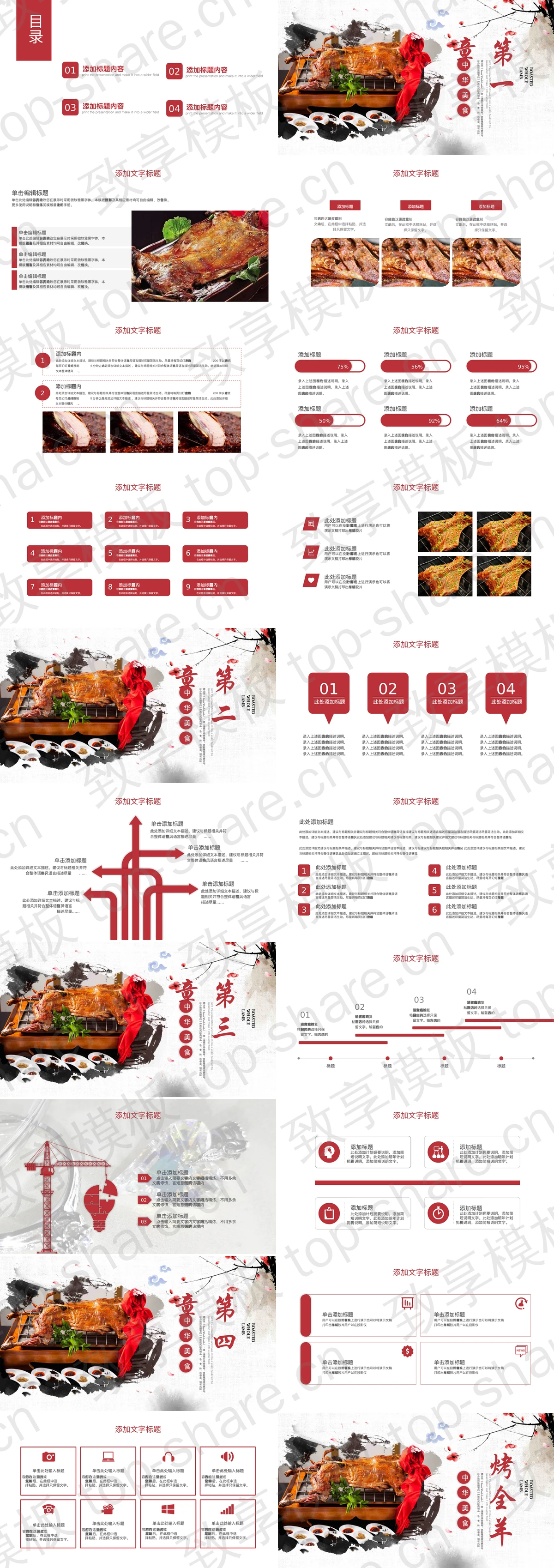 图片[2]-中华美食烤全羊宣传介绍PPT模板 - 致享TOP-SHARE-致享TOP-SHARE