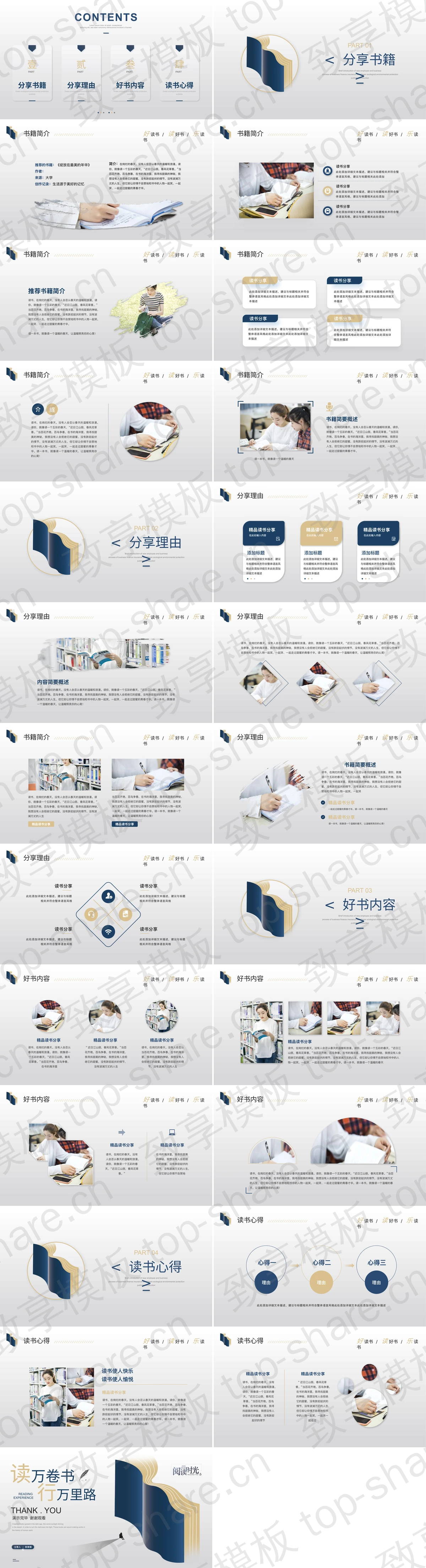 图片[2]-蓝棕配色“读万卷书行万里路”读书分享读书心得PPT模板 - 致享TOP-SHARE-致享TOP-SHARE
