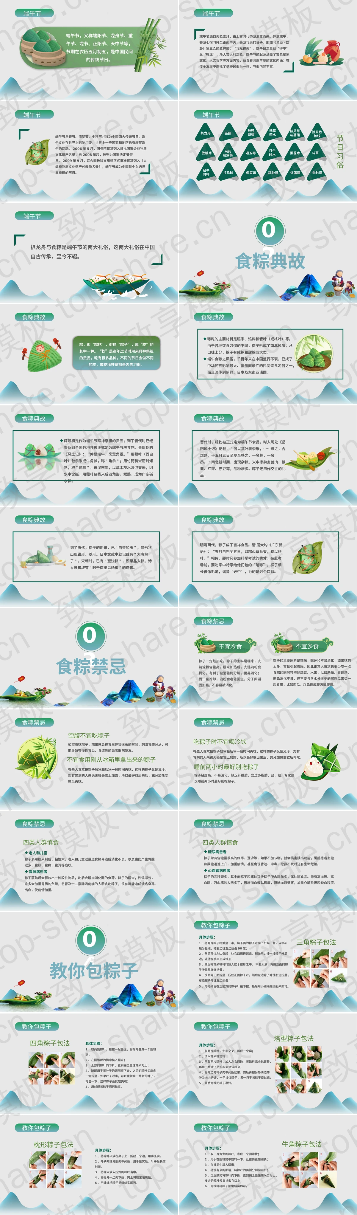 图片[2]-端午节食粽端午节介绍PPT模板 - 致享TOP-SHARE-致享TOP-SHARE