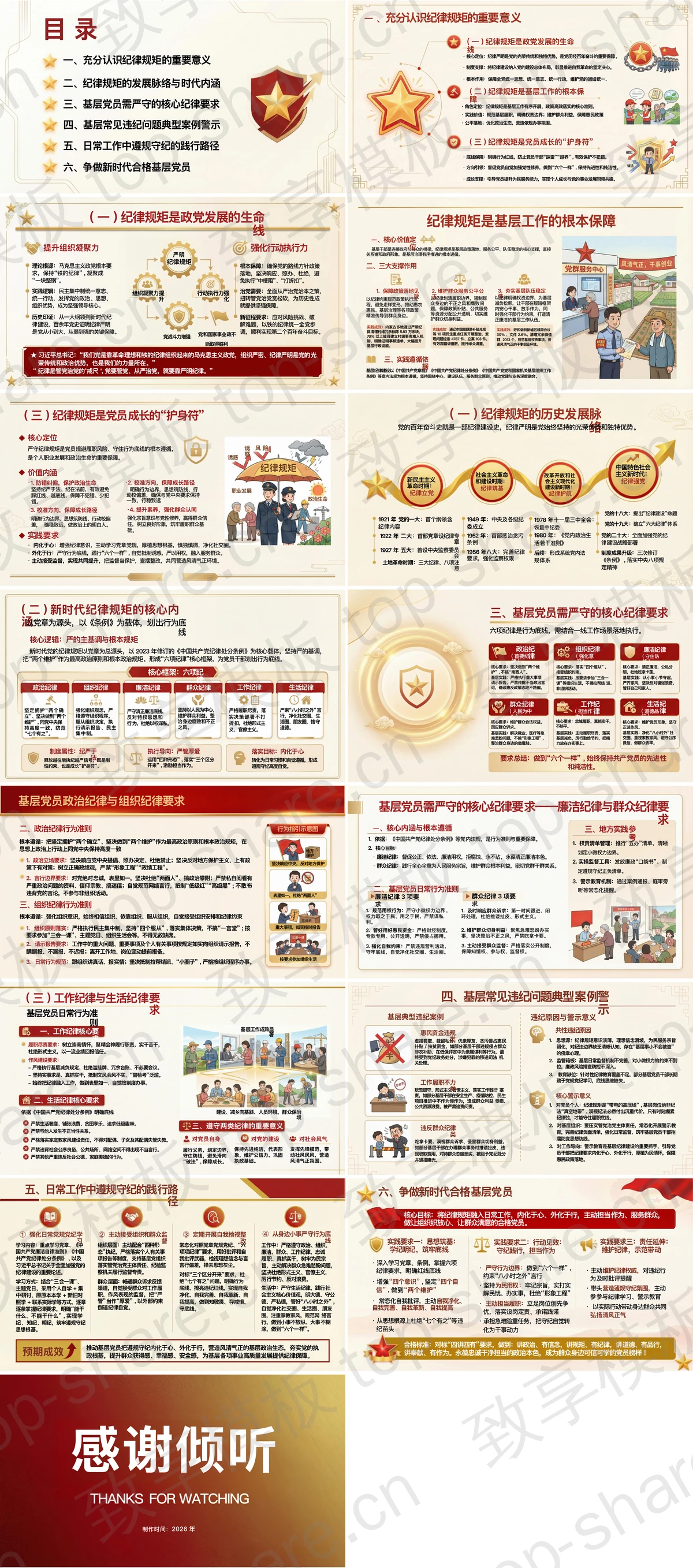 图片[2]-增强纪律规矩意识争做合格党员PPT下载 - 致享TOP-SHARE-致享TOP-SHARE