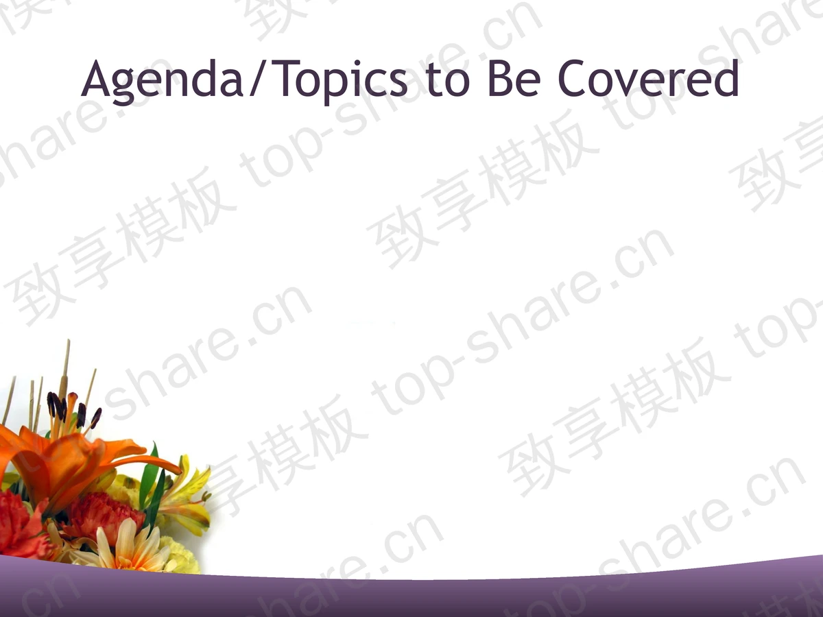 浪漫郁金香背景的爱情PowerPoint模板-致享TOP-SHARE