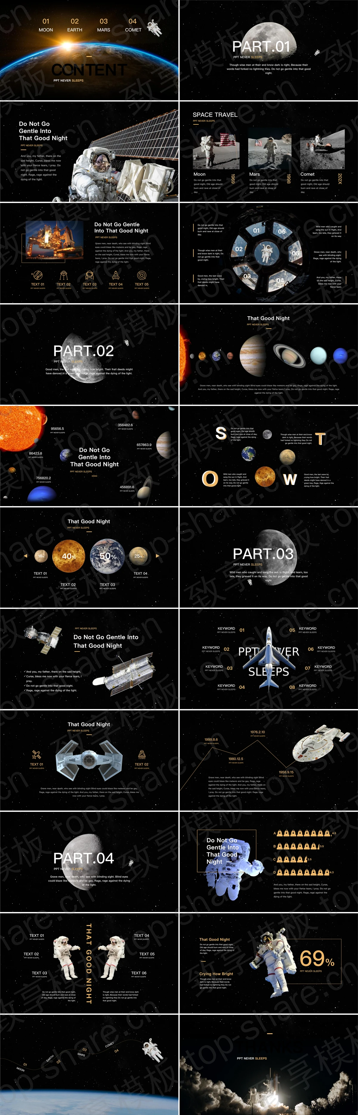 图片[2]-星空地球背景的欧美商务汇报PPT模板 - 致享TOP-SHARE-致享TOP-SHARE