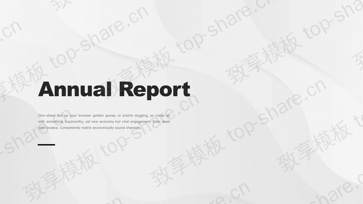 灰色简约曲线背景的欧美商务汇报PPT模板-致享TOP-SHARE