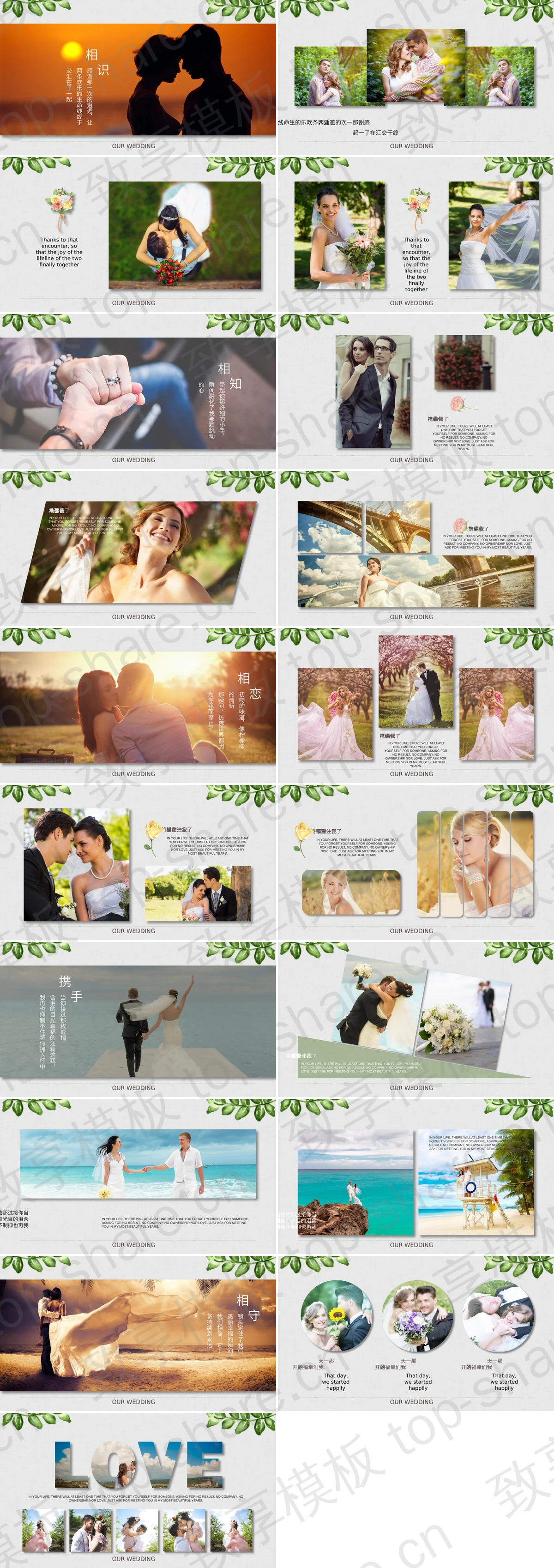 图片[2]-清新水彩《我们的婚礼》PPT模板免费下载 - 致享TOP-SHARE-致享TOP-SHARE