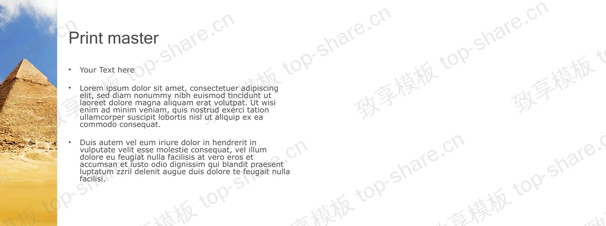 图片[2]-蓝天白云下的埃及金字塔背景的PPT模板 - 致享TOP-SHARE-致享TOP-SHARE