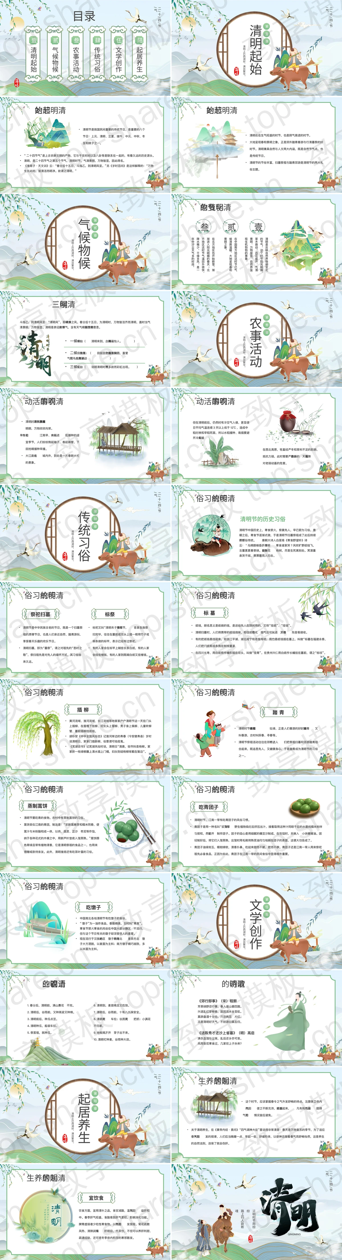图片[2]-精美国潮风清明节气介绍PPT模板 - 致享TOP-SHARE-致享TOP-SHARE