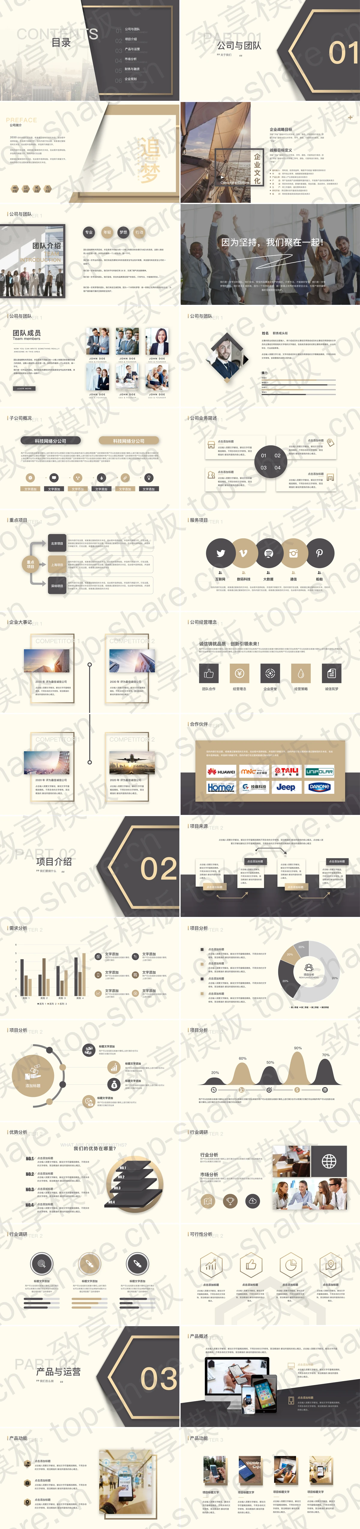 图片[2]-雅致棕色建筑背景商业融资计划书PPT模板 - 致享TOP-SHARE-致享TOP-SHARE
