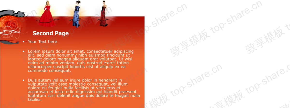 图片[2]-红色时装模特背景艺术PPT模板下载 - 致享TOP-SHARE-致享TOP-SHARE