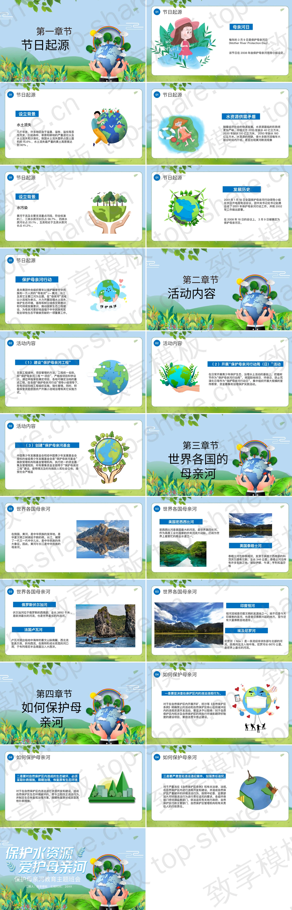 图片[2]-“保护水资源爱护母亲河”保护母亲河教育主题班会PPT模板下载 - 致享TOP-SHARE-致享TOP-SHARE